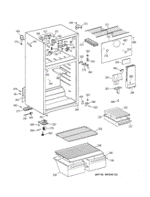 02 - Cabinet parts for Ge Refrigerator MTX16EAZDRAD from AppliancePartsPros.com