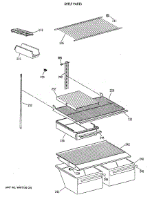 04 - Shelf Parts parts for Ge Refrigerator MTX18EAXERWH from AppliancePartsPros.com