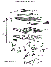 05 - Comparament Separator Parts parts for Ge Refrigerator MTX18GASJRAD from AppliancePartsPros.com