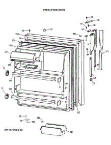 02 - Fresh Food Door parts for Ge Refrigerator MTX18GASJRWH from AppliancePartsPros.com