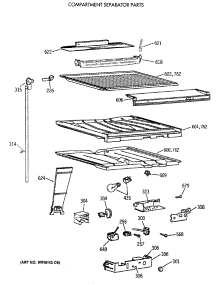 05 - Compartment Seaprator Parts parts for Ge Refrigerator MTX18GASWRAD from AppliancePartsPros.com