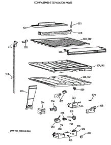 05 - Compartment Shelf Parts parts for Ge Refrigerator MTX18GIXBRWW from AppliancePartsPros.com