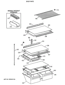 04 - Shelf Parts parts for Ge Refrigerator MTX18KAXERWH from AppliancePartsPros.com