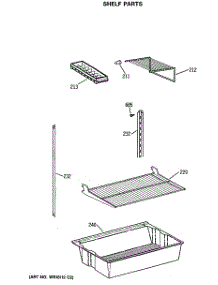 04 - Shelf Parts parts for Ge Refrigerator MTX18LASERWH from AppliancePartsPros.com