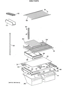 04 - Shelf Parts parts for Ge Refrigerator MTX21EASNRWH from AppliancePartsPros.com