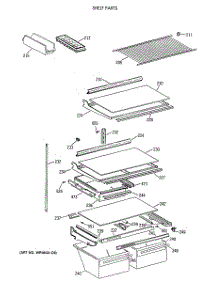 04 - Shelf Parts parts for Ge Refrigerator MTX21GASCRWW from AppliancePartsPros.com