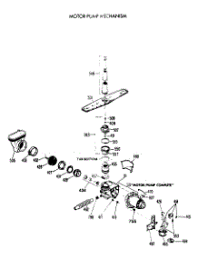 03 - Motor-Pump Mechanism parts for Ge Dishwasher PSD200V-64BA from AppliancePartsPros.com
