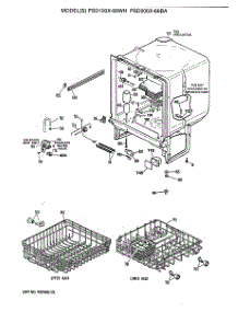 02 - Section2 parts for Ge Dishwasher PSD200X-66BA from AppliancePartsPros.com