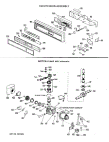 02 - Escutcheon Assembly parts for Ge Dishwasher PSD2260K01 from AppliancePartsPros.com