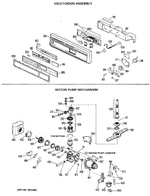02 - Escutcheon Assembly parts for Ge Dishwasher PSD2260K02 from AppliancePartsPros.com