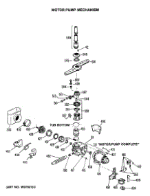 03 - Motor-Pump Mechanism parts for Ge Dishwasher PSD2260K35 from AppliancePartsPros.com