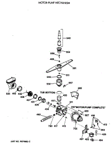03 - Motor-Pump Mechanism parts for Ge Dishwasher PSD900X-66BA from AppliancePartsPros.com