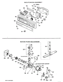 02 - Escutcheon Assembly parts for Ge Dishwasher PSD960K-01 from AppliancePartsPros.com