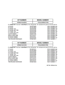 03 - Replacement Parts List parts for Ge Refrigerator PSG22MIMCFWW from AppliancePartsPros.com