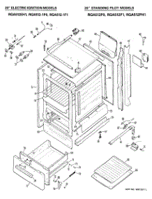 02 - 20`` Electric Ignition Models parts for Ge Range RGA512-1F0 from AppliancePartsPros.com