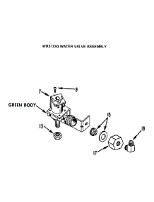 06 - Water Valve Assembly parts for Ge Refrigerator TA11SJBLAD from AppliancePartsPros.com