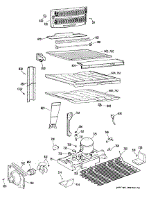 03 - Section3 parts for Ge Refrigerator TBCW18ZRERWH from AppliancePartsPros.com