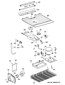 03 - Section3 parts for Ge Refrigerator TBE18NATGRAD from AppliancePartsPros.com