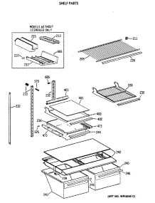 04 - Shelf Parts parts for Ge Refrigerator TBG18DAXDRWW from AppliancePartsPros.com