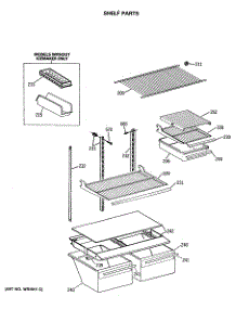 04 - Shelf Parts parts for Ge Refrigerator TBH18DASNRAD from AppliancePartsPros.com