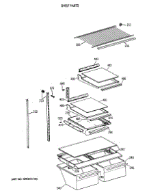 04 - Shelf Parts parts for Ge Refrigerator TBH18JAXBRWW from AppliancePartsPros.com