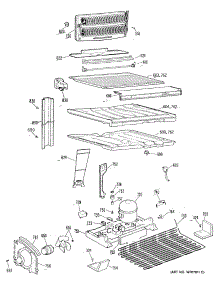 03 - Section3 parts for Ge Refrigerator TBH22JRERAD from AppliancePartsPros.com