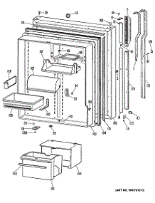 02 - Section2 parts for Ge Refrigerator TBHA25RRDLAD from AppliancePartsPros.com