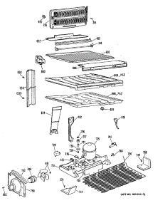 05 - Section5 parts for Ge Refrigerator TBHB25RRELBK from AppliancePartsPros.com