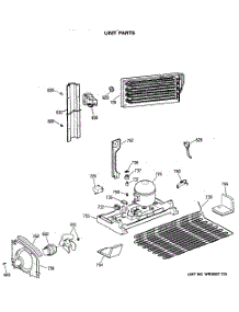 06 - Unit Parts parts for Ge Refrigerator TBX18DISARAD from AppliancePartsPros.com