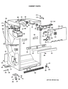 03 - Cabinet Parts parts for Ge Refrigerator TBX18DISERWH from AppliancePartsPros.com