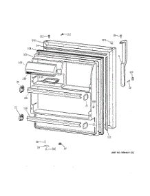 02 - Fresh Food Door parts for Ge Refrigerator TBX18IIDARAA from AppliancePartsPros.com
