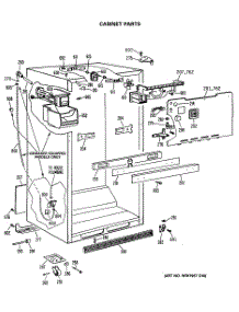 03 - Cabinet Parts parts for Ge Refrigerator TBX18JASERWH from AppliancePartsPros.com