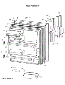 02 - Fresh Food Door parts for Ge Refrigerator TBX18JISERWH from AppliancePartsPros.com