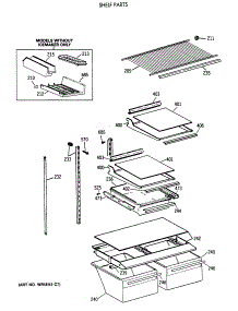 04 - Shelf Parts parts for Ge Refrigerator TBX18JIXCRWW from AppliancePartsPros.com