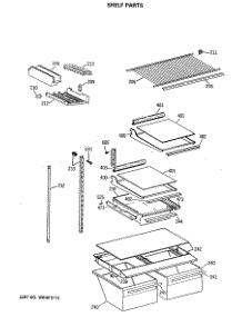 04 - Shelf Parts parts for Ge Refrigerator TBX18MASERAD from AppliancePartsPros.com