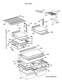 04 - Shelf Parts parts for Ge Refrigerator TBX18MAXCRWW from AppliancePartsPros.com