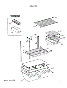 04 - Shelf Parts parts for Ge Refrigerator TBX18SAXCLWW from AppliancePartsPros.com