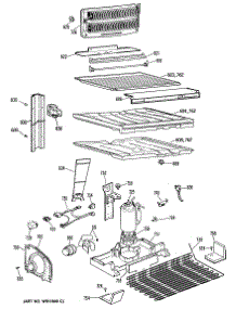 03 - Section3 parts for Ge Refrigerator TBX18WPARAD from AppliancePartsPros.com