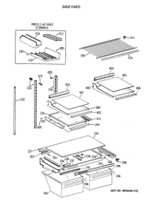 04 - Shelf Parts parts for Ge Refrigerator TBX19JIXERAA from AppliancePartsPros.com
