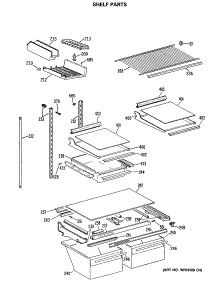 04 - Shelf Parts parts for Ge Refrigerator TBX19MASNRWH from AppliancePartsPros.com