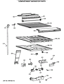05 - Compartment Separator Parts parts for Ge Refrigerator TBX21JASMRAD from AppliancePartsPros.com