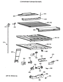 05 - Compartment Separator Parts parts for Ge Refrigerator TBX21JISYRAD from AppliancePartsPros.com