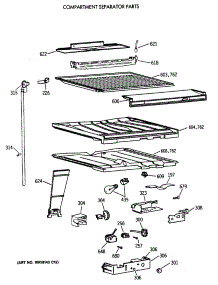 05 - Compartment Separator Parts parts for Ge Refrigerator TBX21NIXDRAA from AppliancePartsPros.com