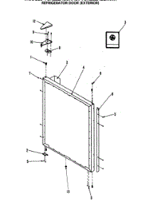 03 - Refrigerator Door (Exterior) parts for Ge Refrigerator TCX22ZASBR from AppliancePartsPros.com