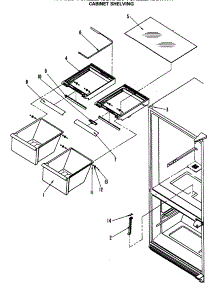 05 - Cabinet Shelving parts for Ge Refrigerator TCX22ZASBR from AppliancePartsPros.com