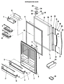 02 - Refrigerator Door parts for Ge Refrigerator TCX22ZRBRAD from AppliancePartsPros.com
