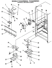 04 - Controls, Switches & Lights parts for Ge Refrigerator TCX22ZRBRWH from AppliancePartsPros.com