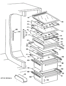 04 - Section4 parts for Ge Refrigerator TFCW22RRAWH from AppliancePartsPros.com