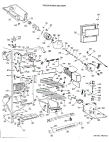 02 - Fresh Food Section parts for Ge Refrigerator TFF24RCB from AppliancePartsPros.com