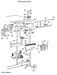 04 - Fresh Food Section parts for Ge Refrigerator TFG22PRXAWW from AppliancePartsPros.com